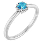 Claw-Prong Rope Solitaire Ring