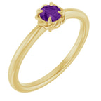 Claw-Prong Rope Solitaire Ring