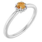 Claw-Prong Rope Solitaire Ring