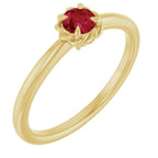 Claw-Prong Rope Solitaire Ring