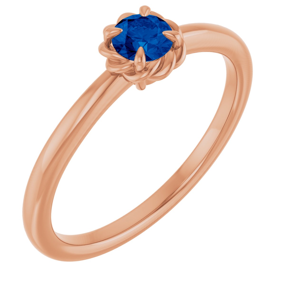 Claw-Prong Rope Solitaire Ring