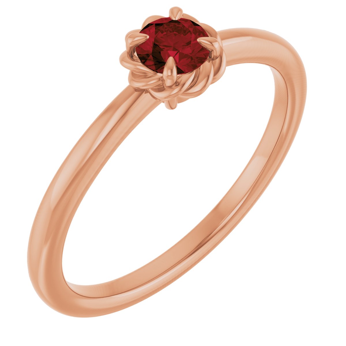Claw-Prong Rope Solitaire Ring