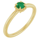 Claw-Prong Rope Solitaire Ring