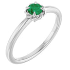 Claw-Prong Rope Solitaire Ring