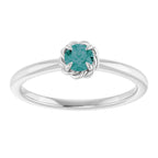 Claw-Prong Rope Solitaire Ring