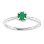 Claw-Prong Rope Solitaire Ring