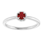 Claw-Prong Rope Solitaire Ring