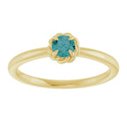 Claw-Prong Rope Solitaire Ring