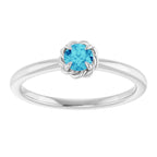 Claw-Prong Rope Solitaire Ring