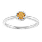Claw-Prong Rope Solitaire Ring
