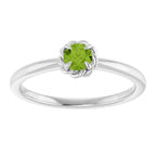 Claw-Prong Rope Solitaire Ring