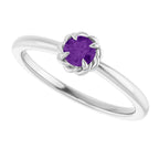 Claw-Prong Rope Solitaire Ring