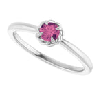Claw-Prong Rope Solitaire Ring