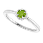 Claw-Prong Rope Solitaire Ring