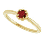 Claw-Prong Rope Solitaire Ring