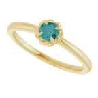 Claw-Prong Rope Solitaire Ring