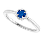 Claw-Prong Rope Solitaire Ring
