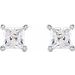 Square 4-Prong Stud Earrings