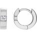 Accented Huggie Hoop Earrings