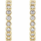 Bezel-Set Hoop Earrings