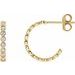 Bezel-Set Hoop Earrings