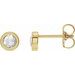 Round Bezel-Set Rose-Cut Stud Earrings