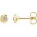 Round Bezel-Set Stud Earrings