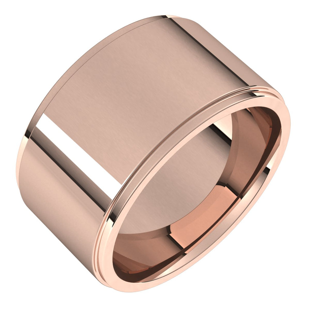 Stepped-Edge Comfort-Fit Flat Band