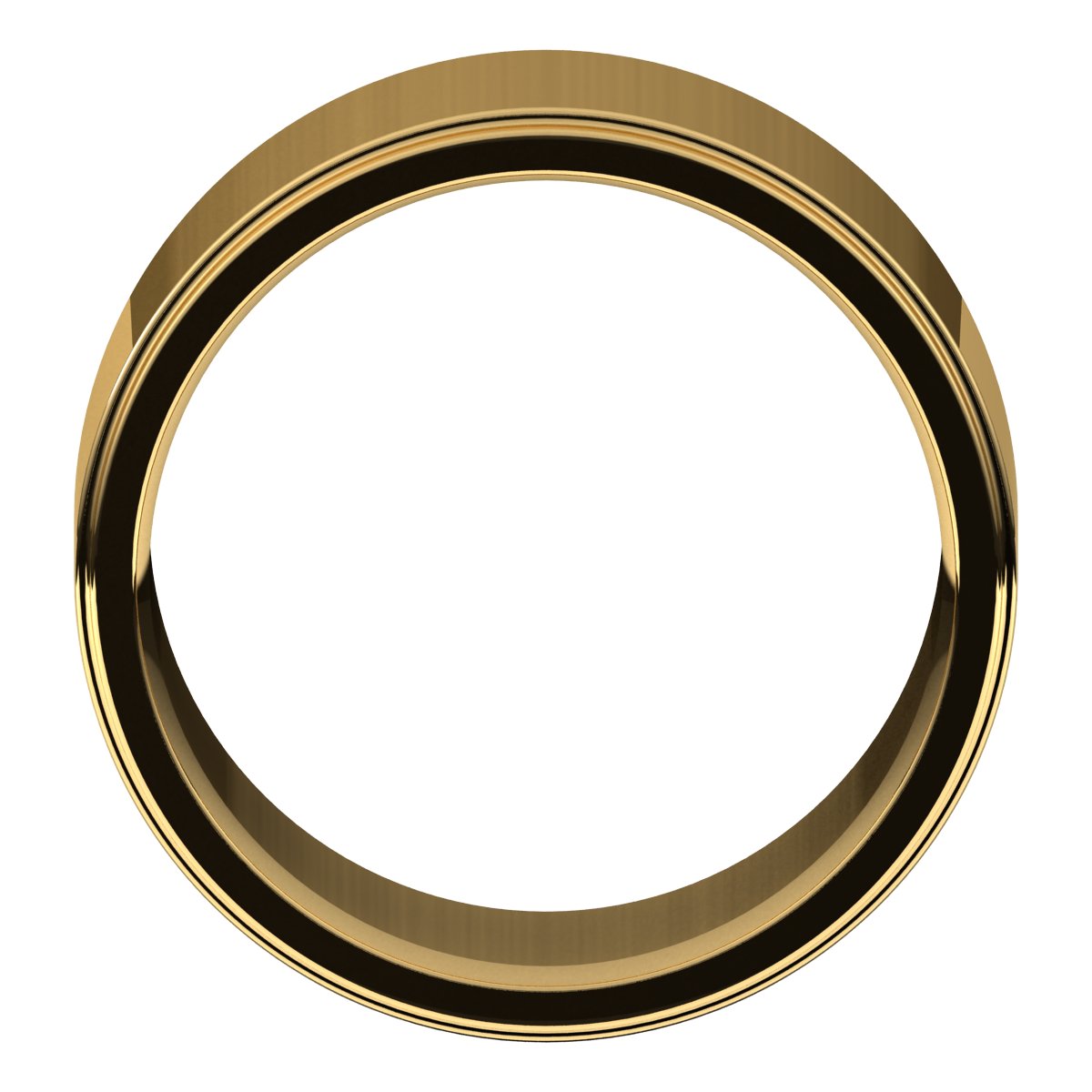 Stepped-Edge Comfort-Fit Flat Band
