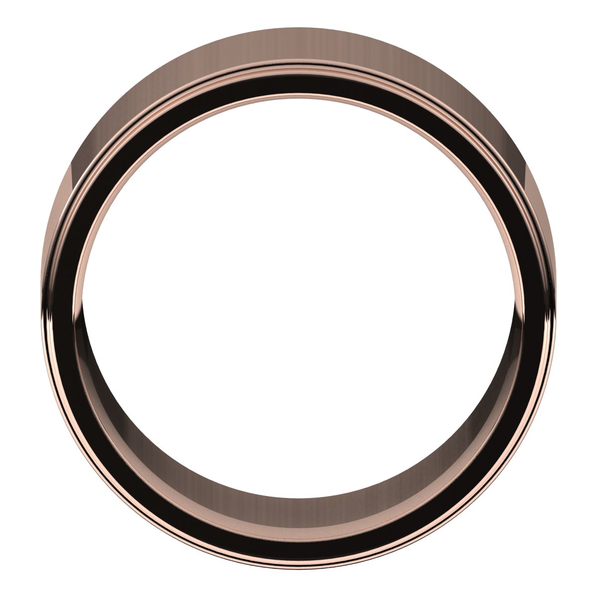 Stepped-Edge Comfort-Fit Flat Band