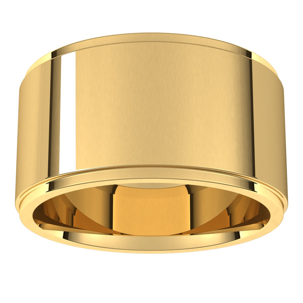 Stepped-Edge Comfort-Fit Flat Band