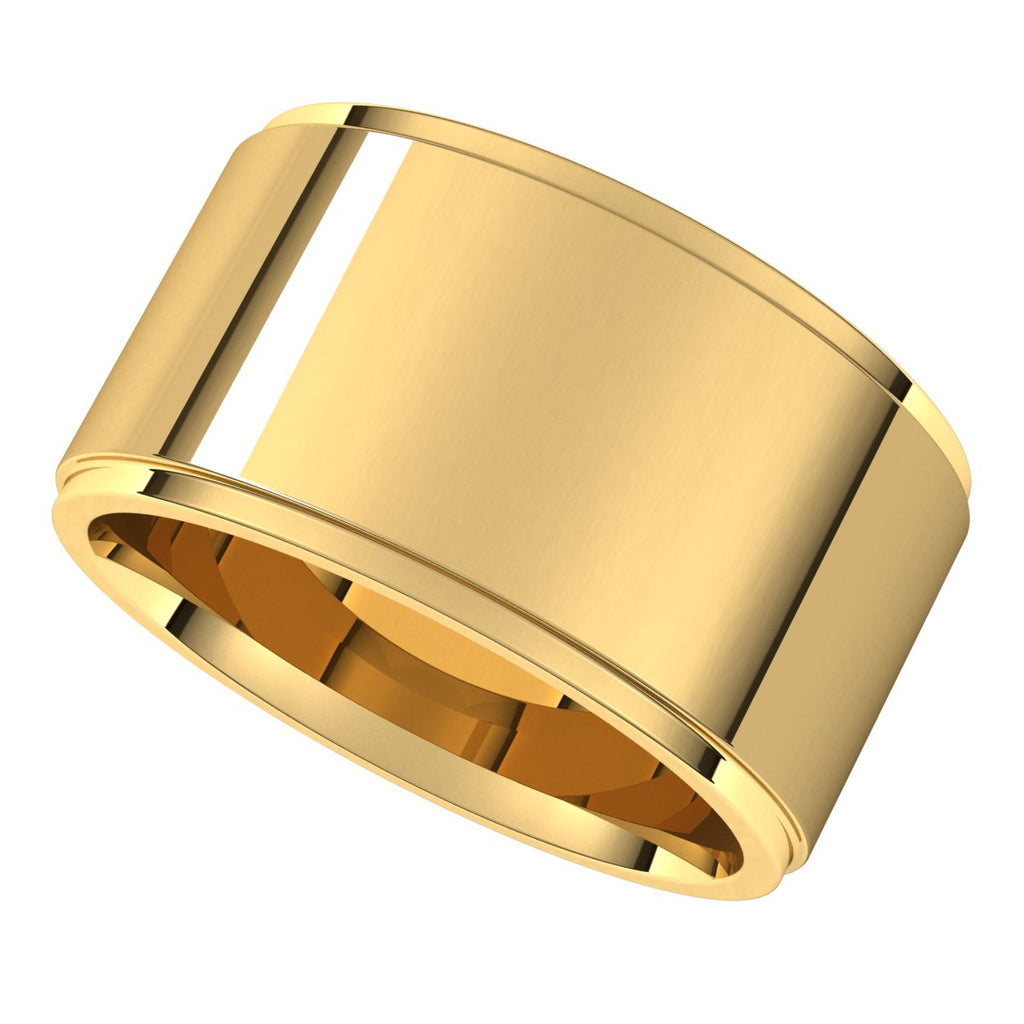 Stepped-Edge Comfort-Fit Flat Band