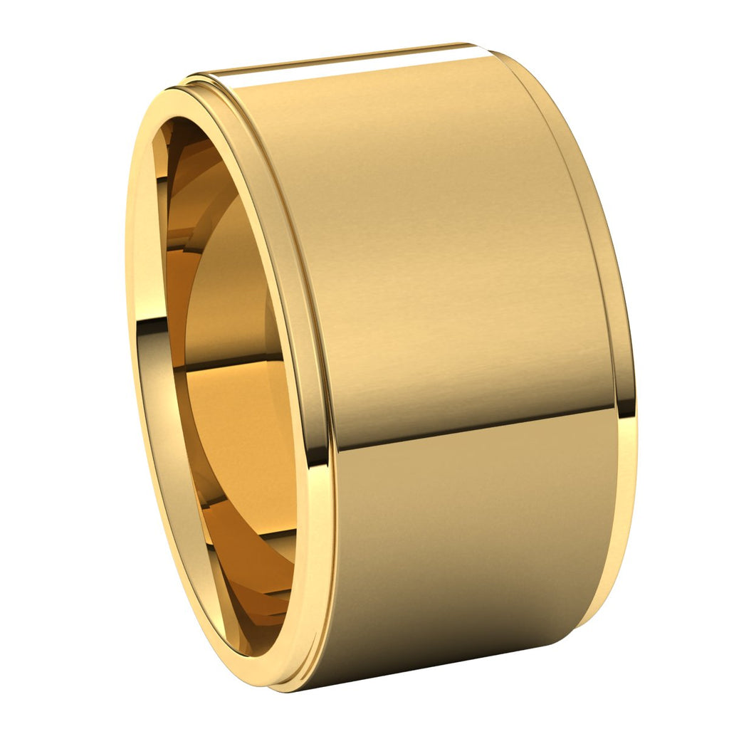 Stepped-Edge Comfort-Fit Flat Band
