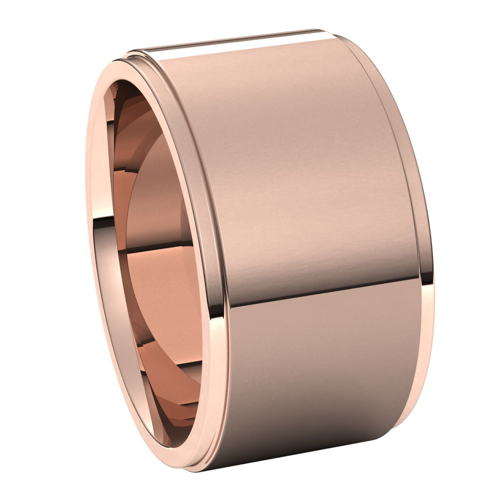 Stepped-Edge Comfort-Fit Flat Band