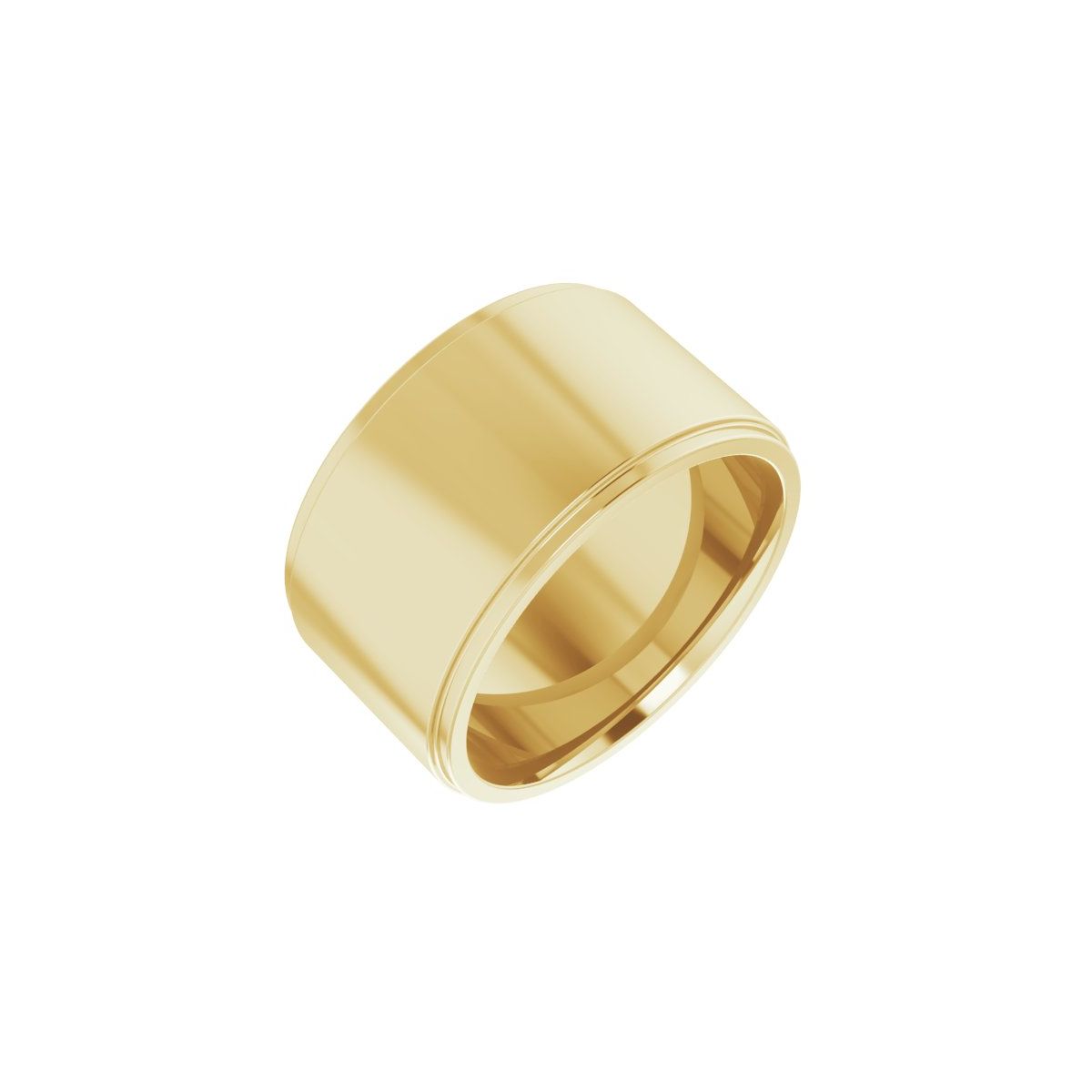 Stepped-Edge Comfort-Fit Flat Band