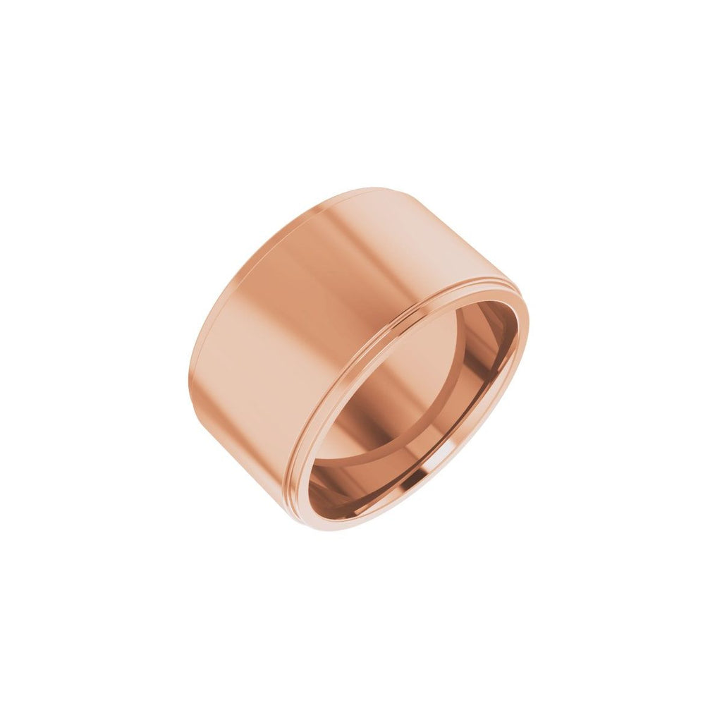 Stepped-Edge Comfort-Fit Flat Band