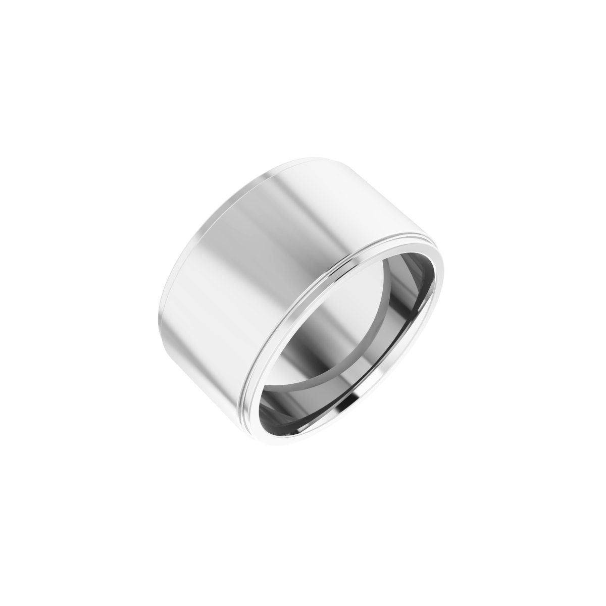 Stepped-Edge Comfort-Fit Flat Band