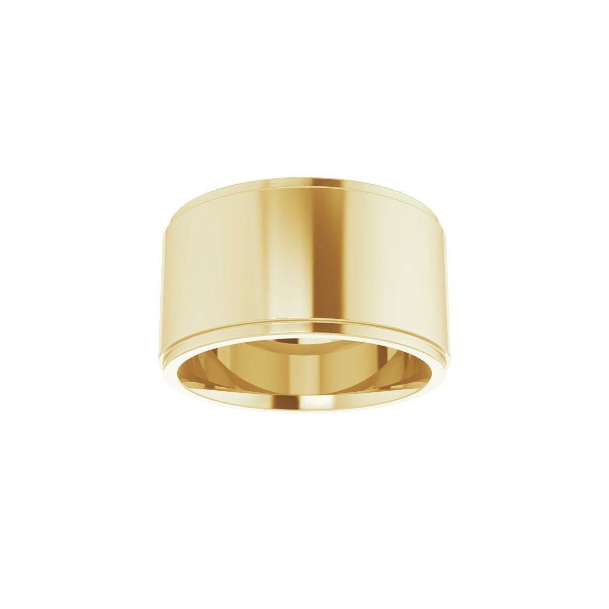 Stepped-Edge Comfort-Fit Flat Band