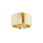 Stepped-Edge Comfort-Fit Flat Band