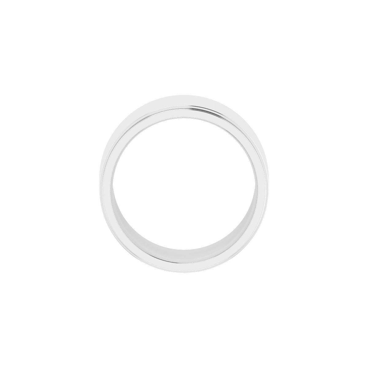 Stepped-Edge Comfort-Fit Flat Band