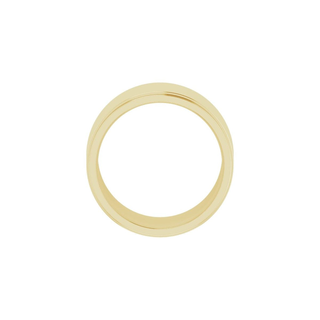 Stepped-Edge Comfort-Fit Flat Band
