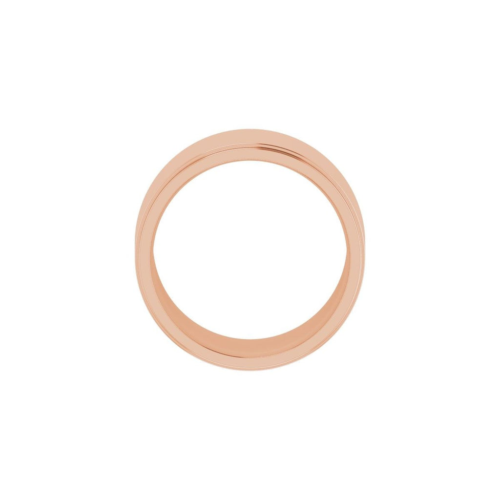 Stepped-Edge Comfort-Fit Flat Band