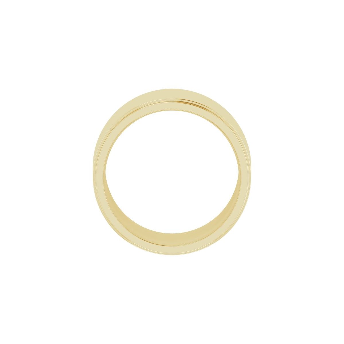 Stepped-Edge Comfort-Fit Flat Band