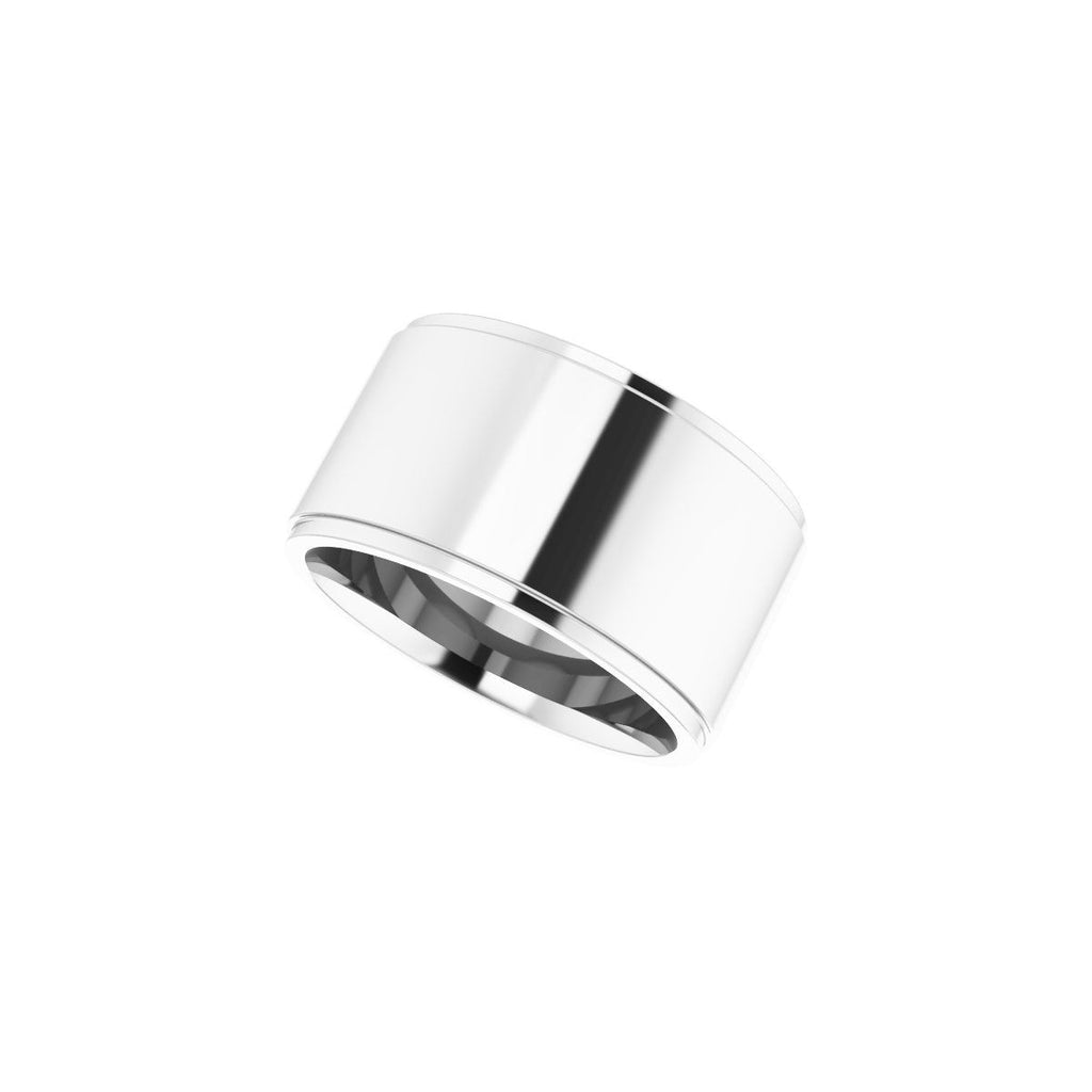 Stepped-Edge Comfort-Fit Flat Band
