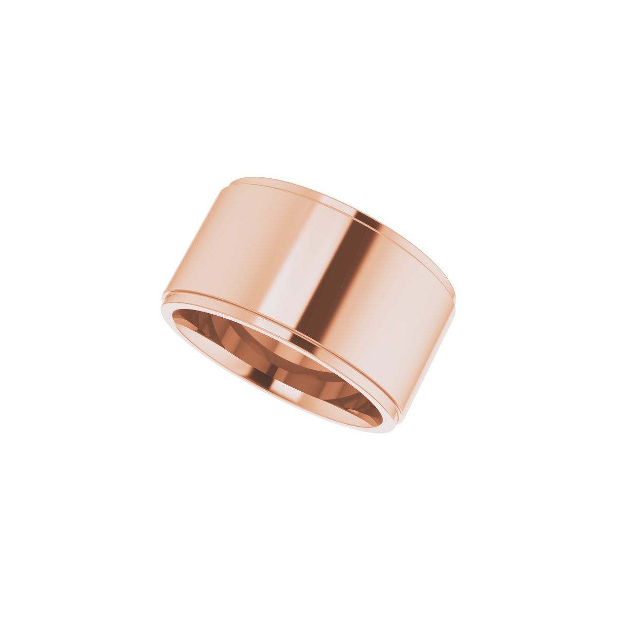 Stepped-Edge Comfort-Fit Flat Band