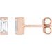 Straight Baguette Bezel-Set Stud Earrings