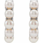 Pearl Huggie Earrings