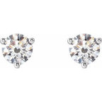 Round 3-Prong Stud Earrings