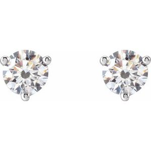 Round 3-Prong Stud Earrings