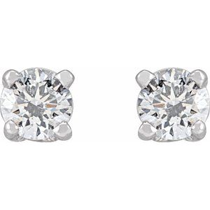Round 4-Prong Stud Earrings